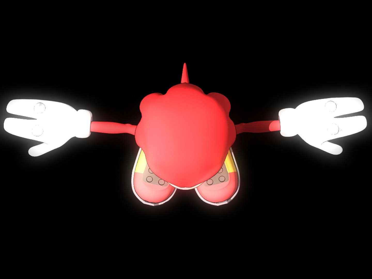 3d Knuckles Rigged Biped Model