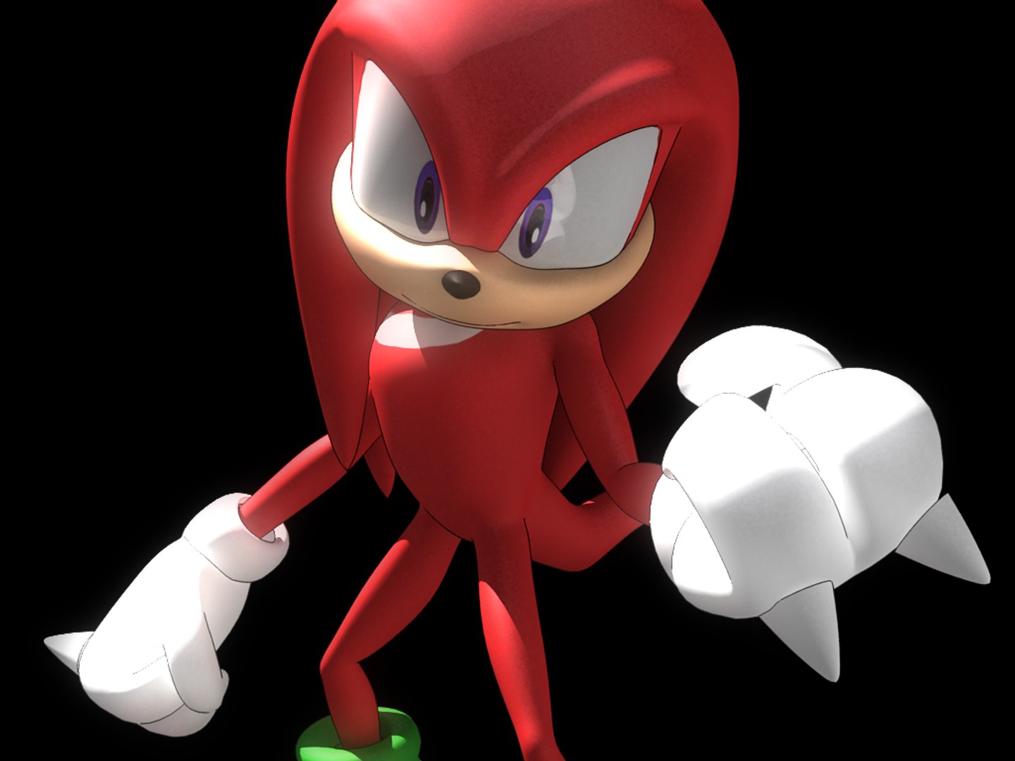 3d Knuckles Rigged Biped Model