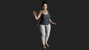Friendly woman model