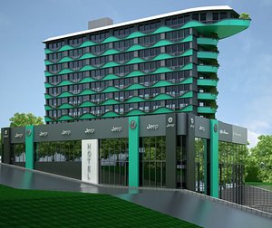 Hotel Exterior 04 3D model
