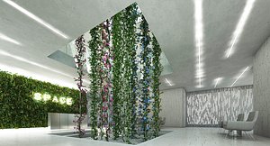 3D model plant morning glory