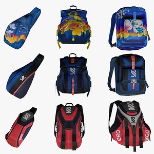 bag 9x Winter Party Backpack FFCS The Discople Backpack FFCS The Apprentice Backpack 3D model