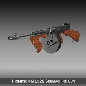 3d thompson modelled submachine gun