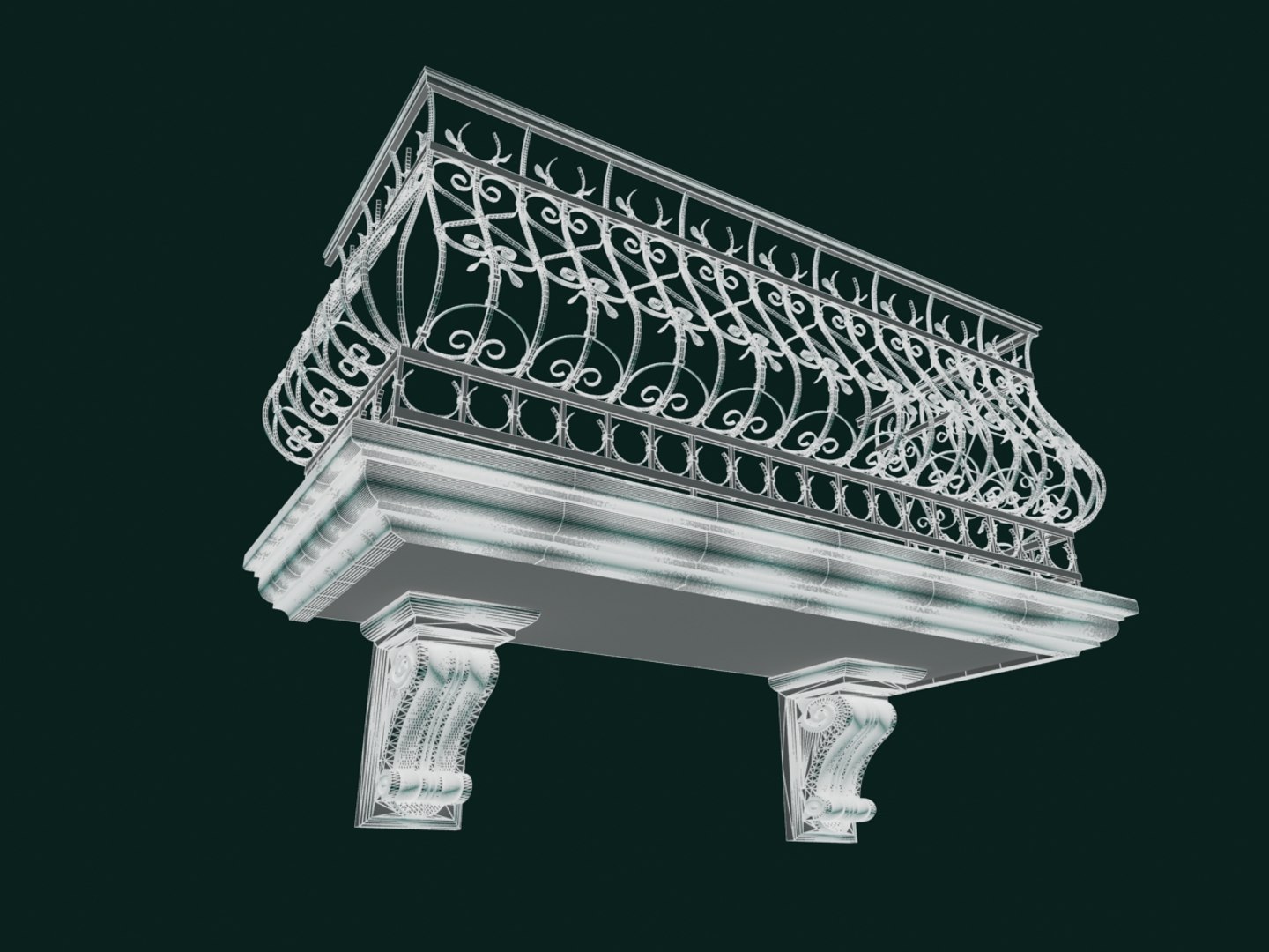 3d Model Architectural Balcony