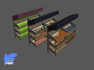 fruit stand 3d max