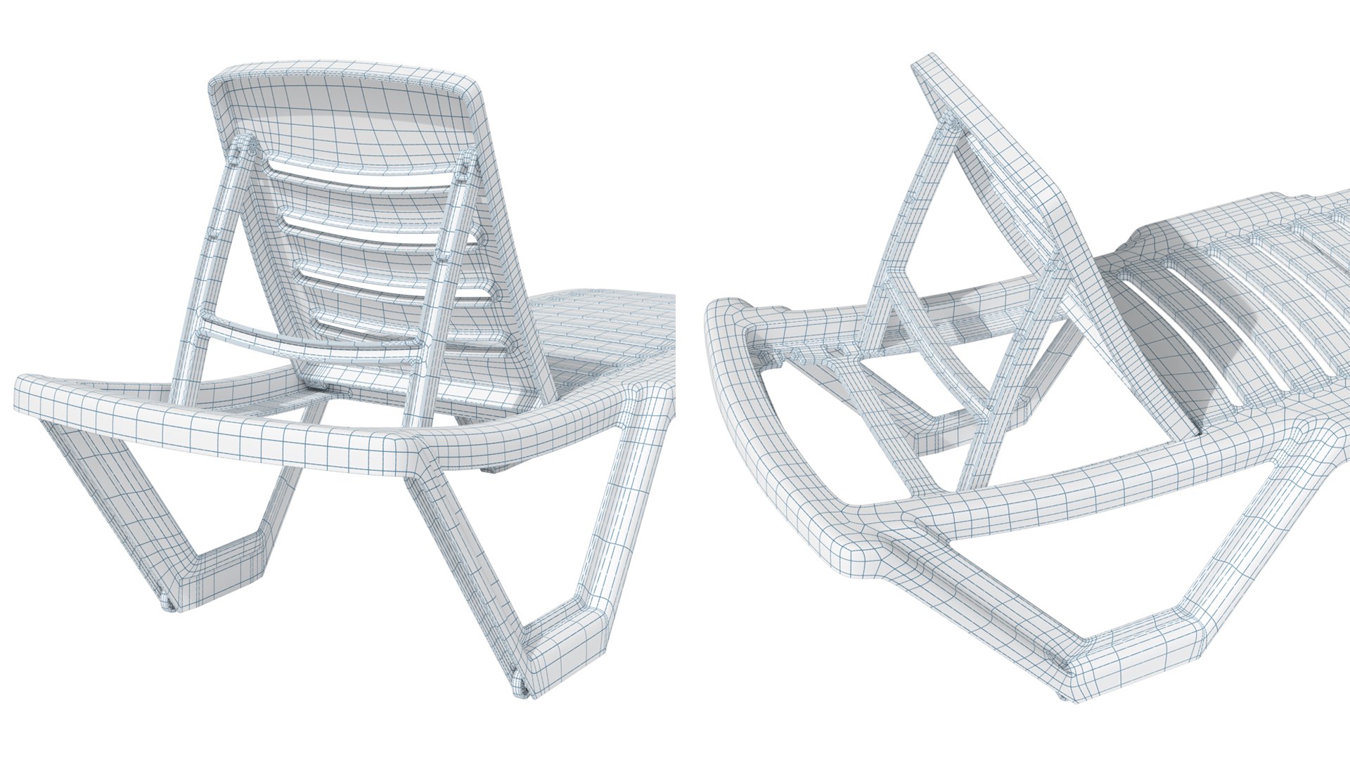 Ellastik Plast plastic chaise 3D model - TurboSquid 2142727