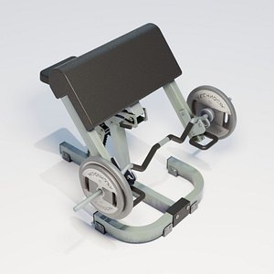 3D Preacher Curl Bench model