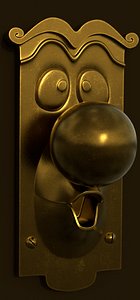 3D doorknob alice wonderland