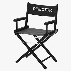 3d director chair black model