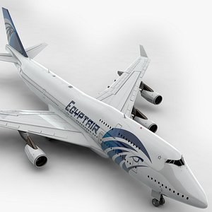 boeing 747 egyptair l826 3D