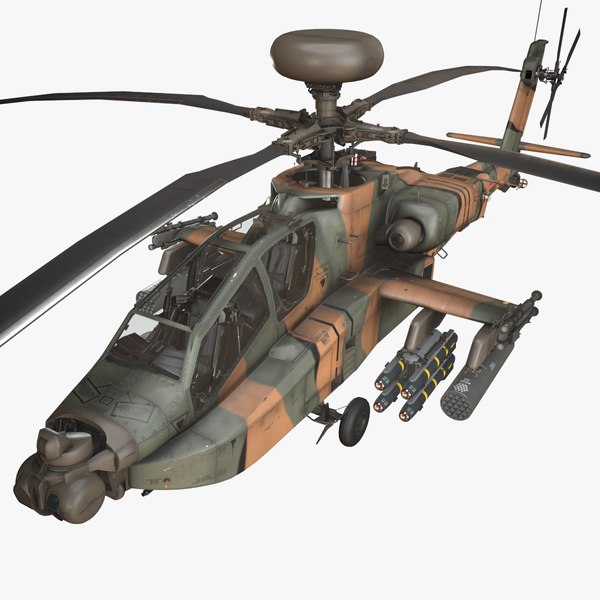 3D Apache AH-64D Japan Ground Defense Static model