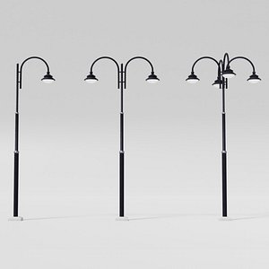 Low Poly Street Lamp Pole 3D model