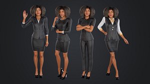 3D model Bussiness Woman