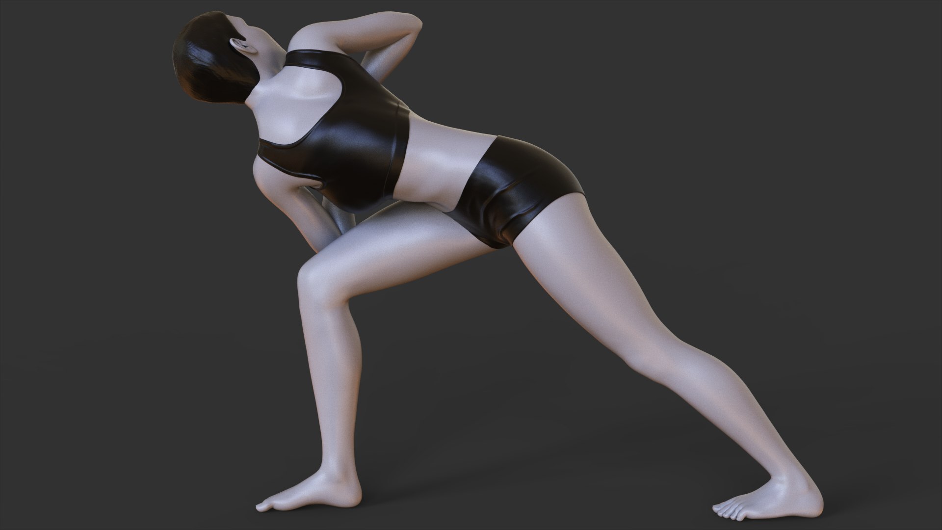 Yoga Pose - Reverse Triangle Pose 3D - TurboSquid 2429384