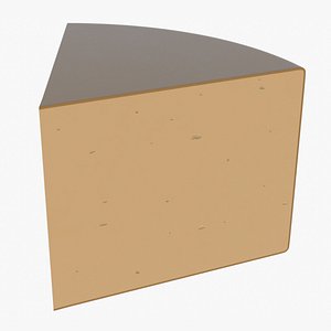 Cheddar cheese piece PBR 3D model