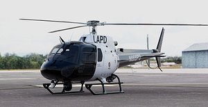 Helicopter Police LAPD  Eurocopter AS355 Ecureuil II model