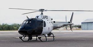 Helicopter Police LAPD  Eurocopter AS350 Ecureuil II