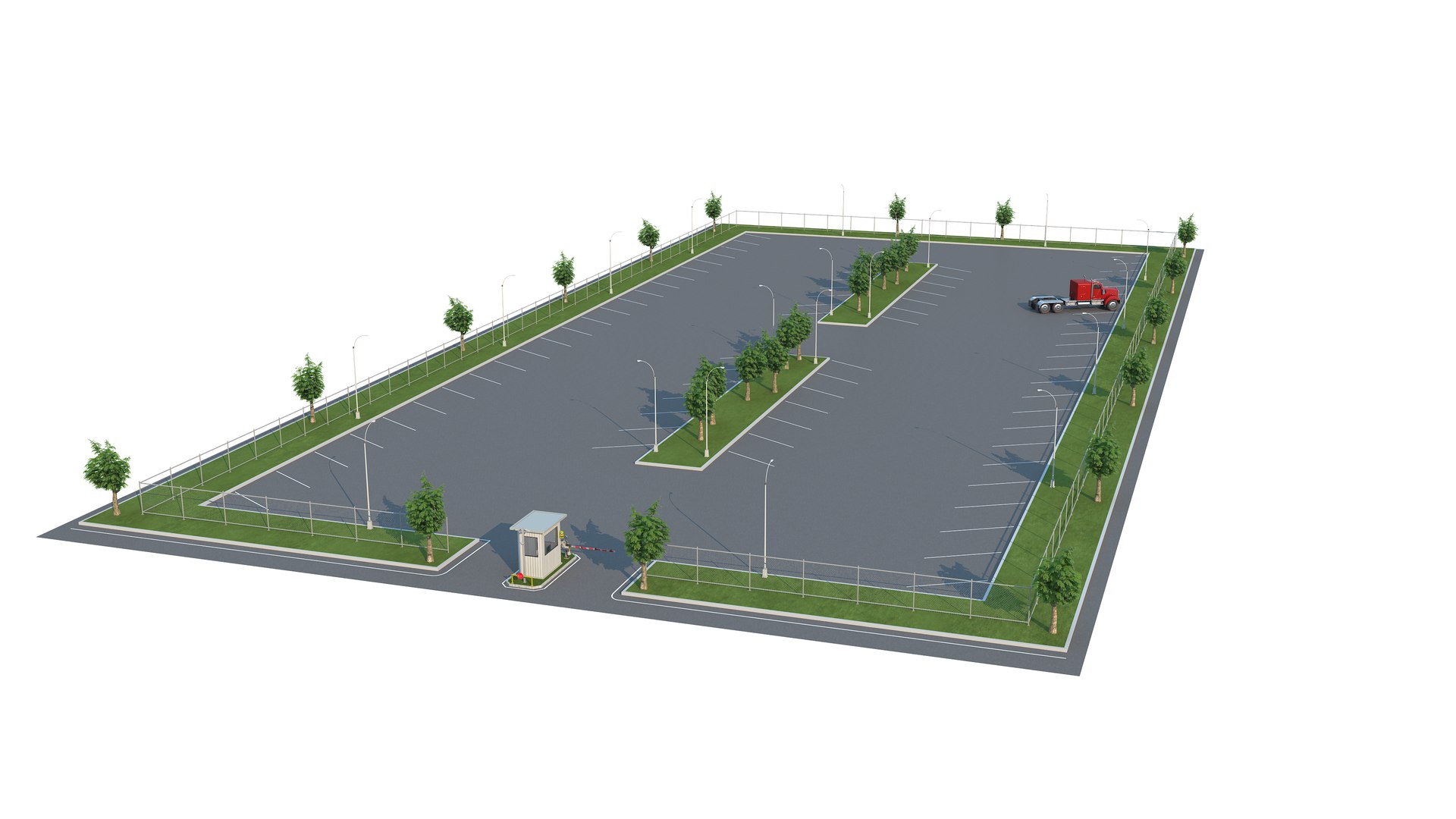 Parking Lot 3D Model - TurboSquid 2113756