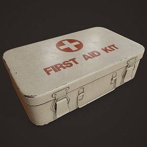 3D model vintage aid kit ready
