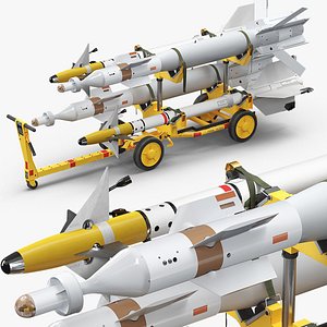 Missile Deck Cart with Training Missiles