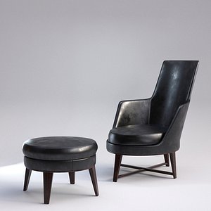guscio alto armchair 3d model