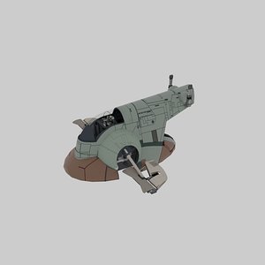 3D Star Wars Slave 1 with Interior and Boba Fett model