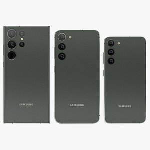 Samsung Galaxy S23 and S23 Plus and S23 Ultra Botanic Green 3D model