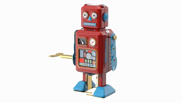 comprar Sucio castillo modelo 3d Robot retro de juguete de hojalata preparado para Cinema 4D -  TurboSquid 1875018
