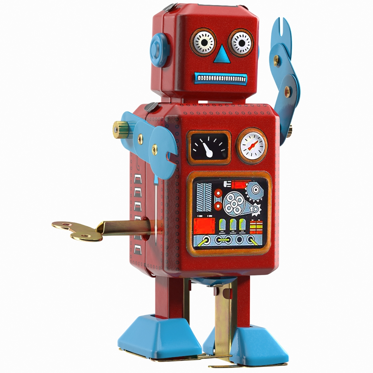 modelo 3d Robot retro de juguete de hojalata preparado para Cinema 4D ...