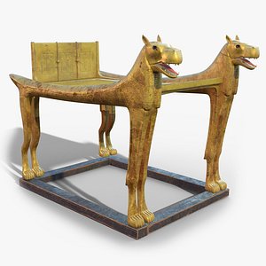 Tutankhamun Funerary Bed Hybrid 3D model
