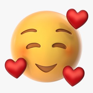 Smile Emoji With Hearts