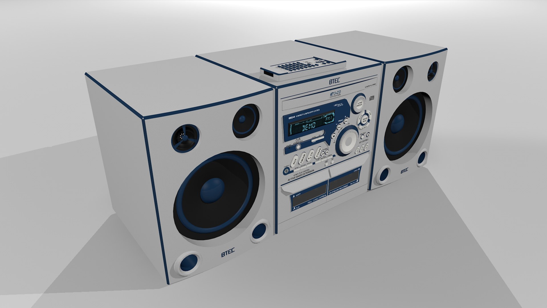 3d stereo radio cd model