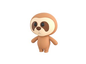 3D sloth character model