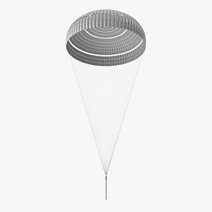 Single Subscale Parachute White