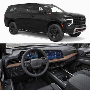 2025 Chevrolet Suburban Black 3D model