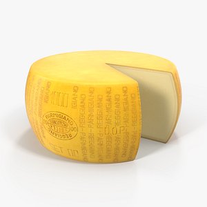 3D model wheel parmesan cheese piece