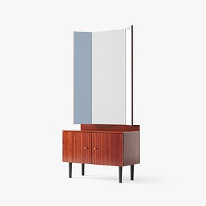3D Old Soviet Vanity Table with Cabinet PBR model