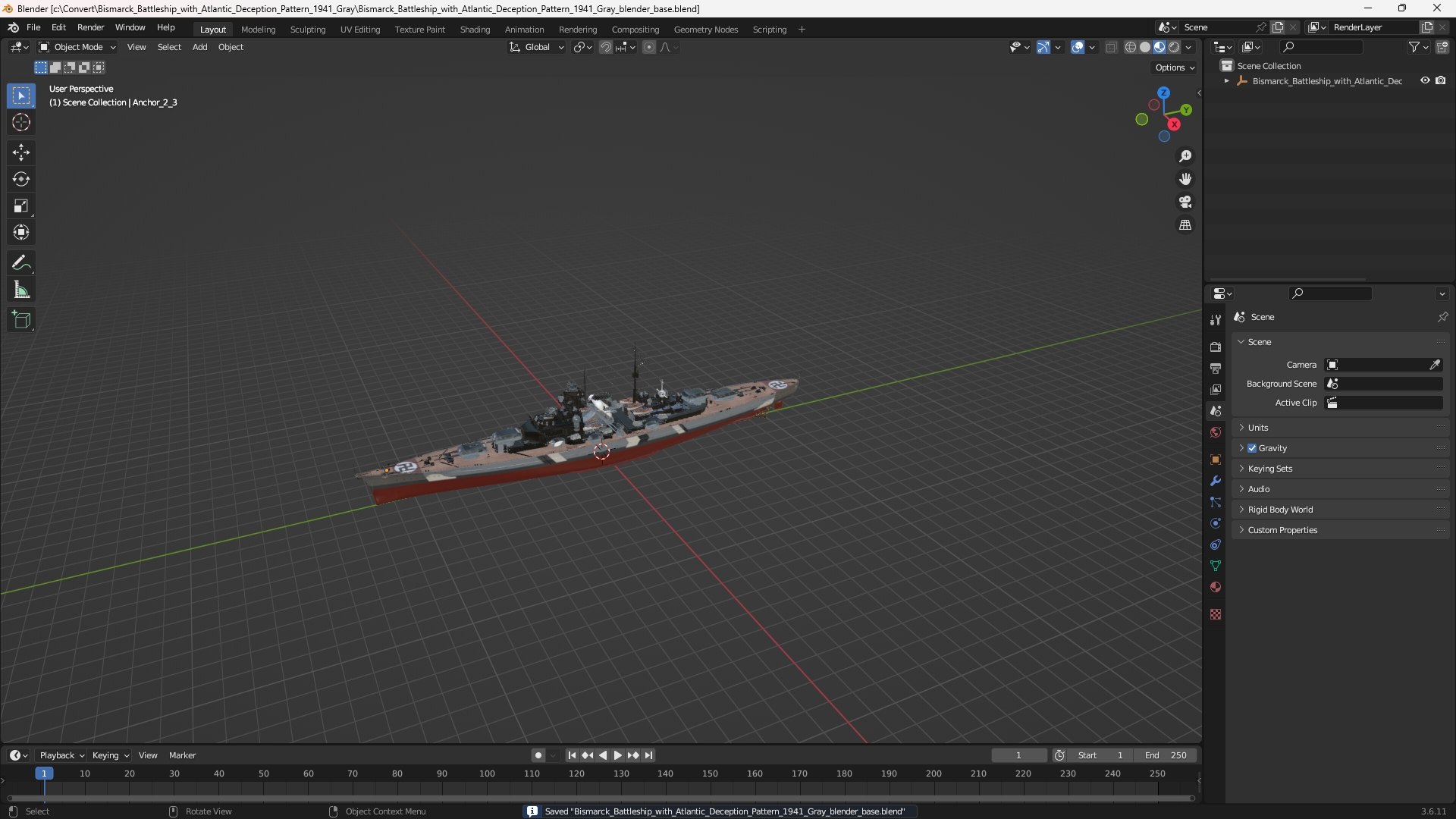 3D model Bismarck Battleship with Atlantic Deception Pattern 1941 Gray https://p.turbosquid.com/ts-thumb/J6/Vj4mNd/4A/bismarck_battleship_with_atlantic_deception_pattern_1941_gray_1001/jpg/1755561798/1920x1080/fit_q87/00b60e899e502c1b40dcce78bcf2f852048858a0/bismarck_battleship_with_atlantic_deception_pattern_1941_gray_1001.jpg