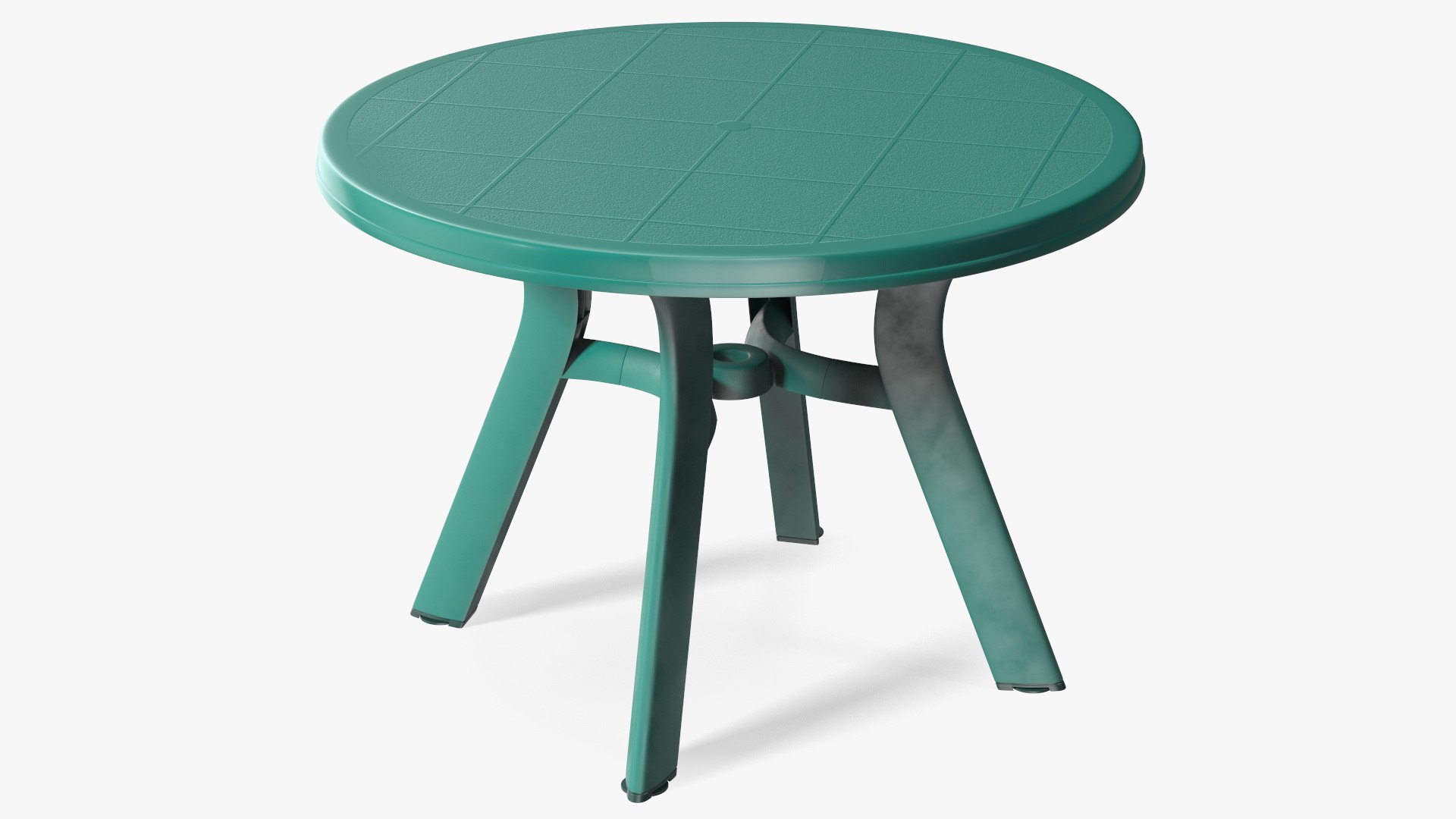 Plastic Table Green 3D model preview