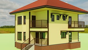 photo realistic house 3d model