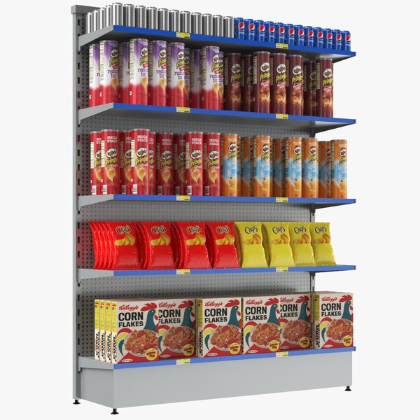 3D supermarket shelves