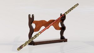 Game Ready Monkey King Bar JinGuBang 3D model