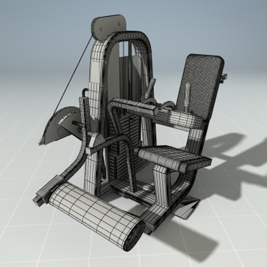 Leg Curl Machine Precor 3d Model