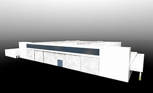 Low Poly Hangar SkyWest 3D model