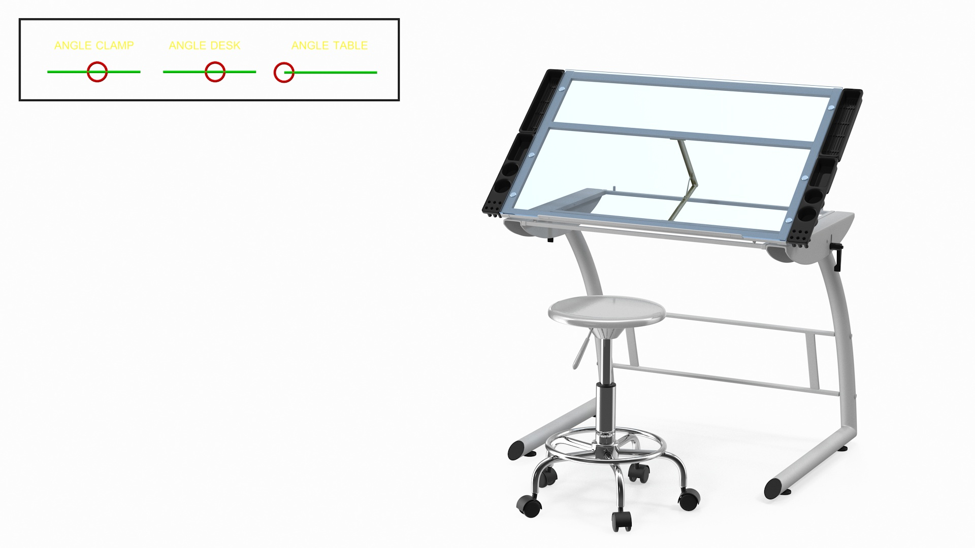 Triflex drawing shop table