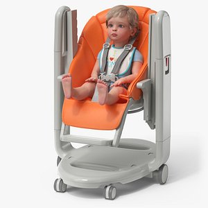 3D Toddler in Folding High Chair