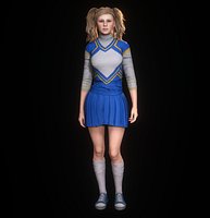 Cheerleader PBR Game Ready