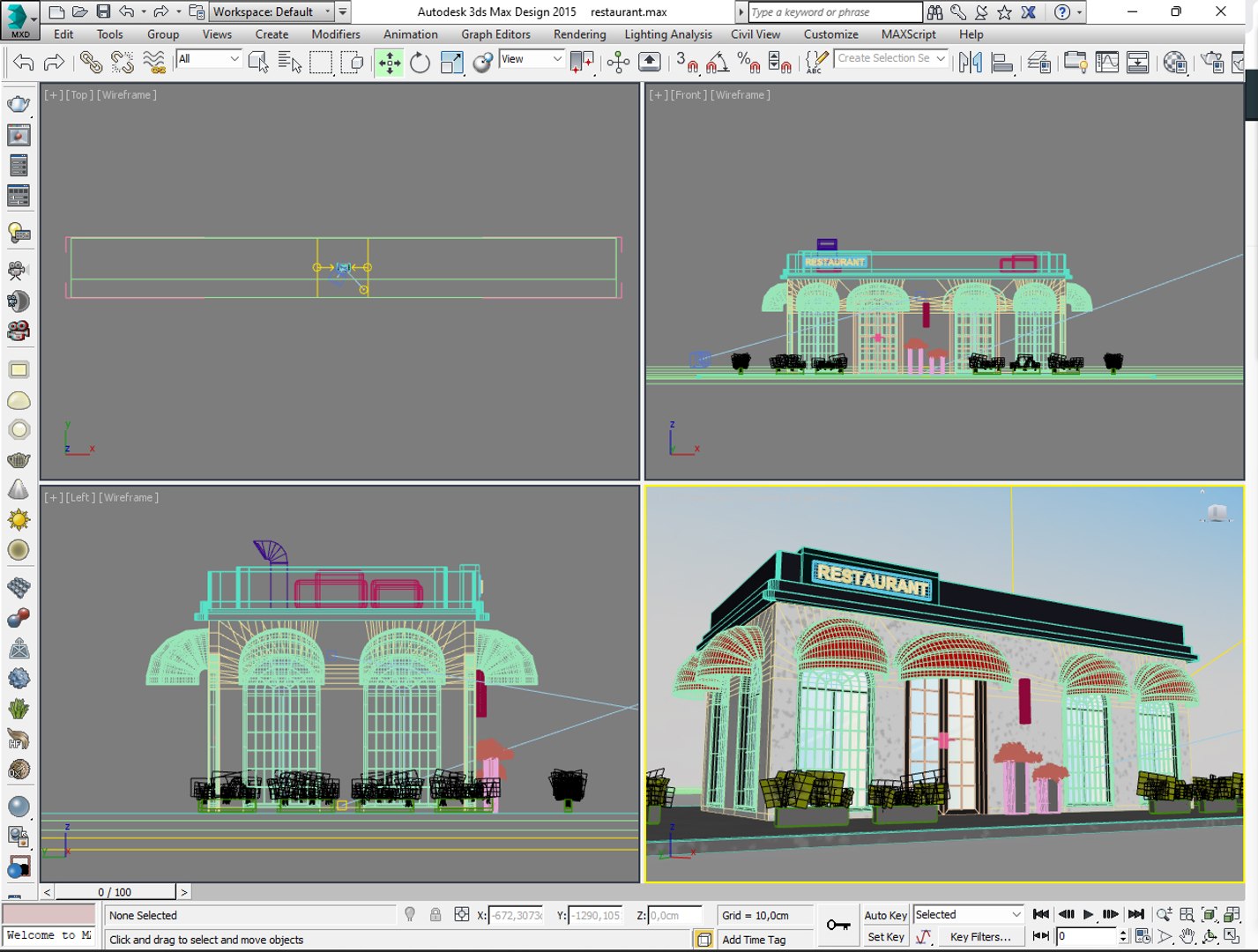 3D Model Restaurant - TurboSquid 2005775