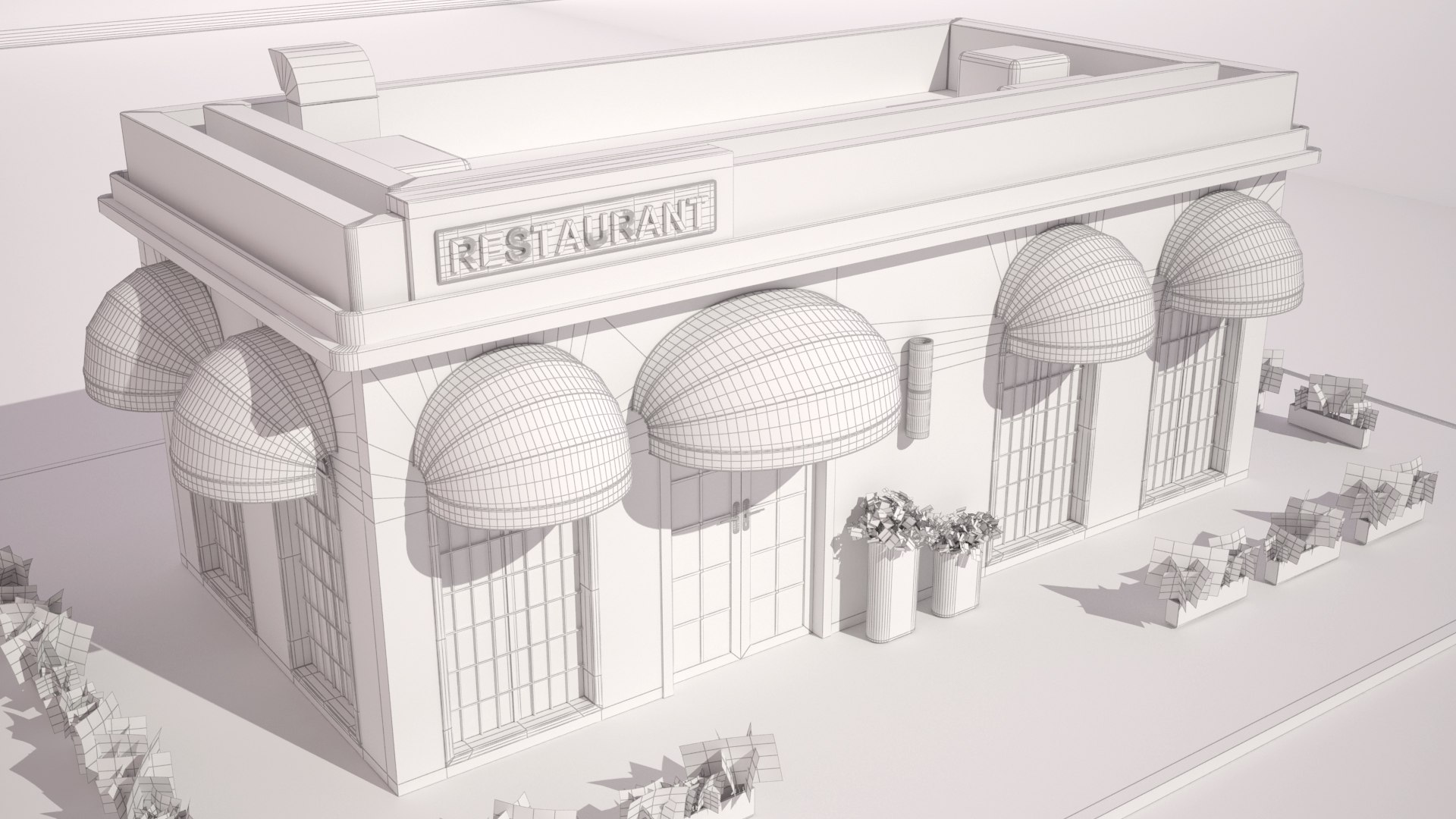 3D Model Restaurant - TurboSquid 2005775