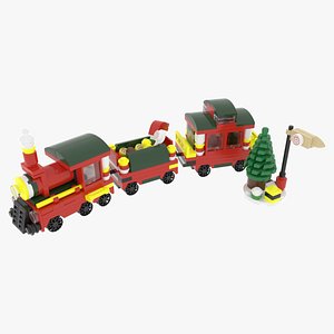 3D lego christmas train